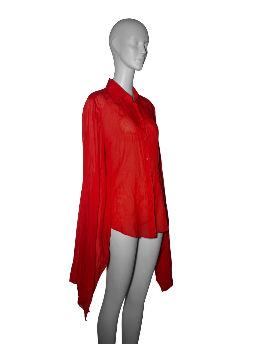 Tom Ford for Gucci 2004 Red Main Collection Batwing Shirt