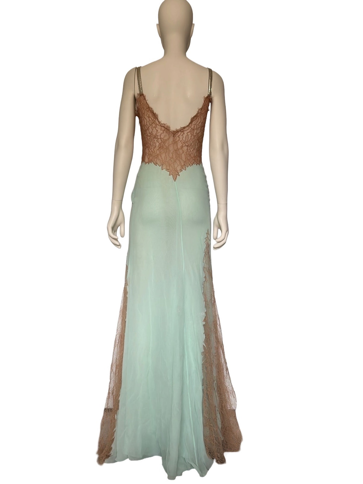 Versace SS 2003 Blue Lace Gown