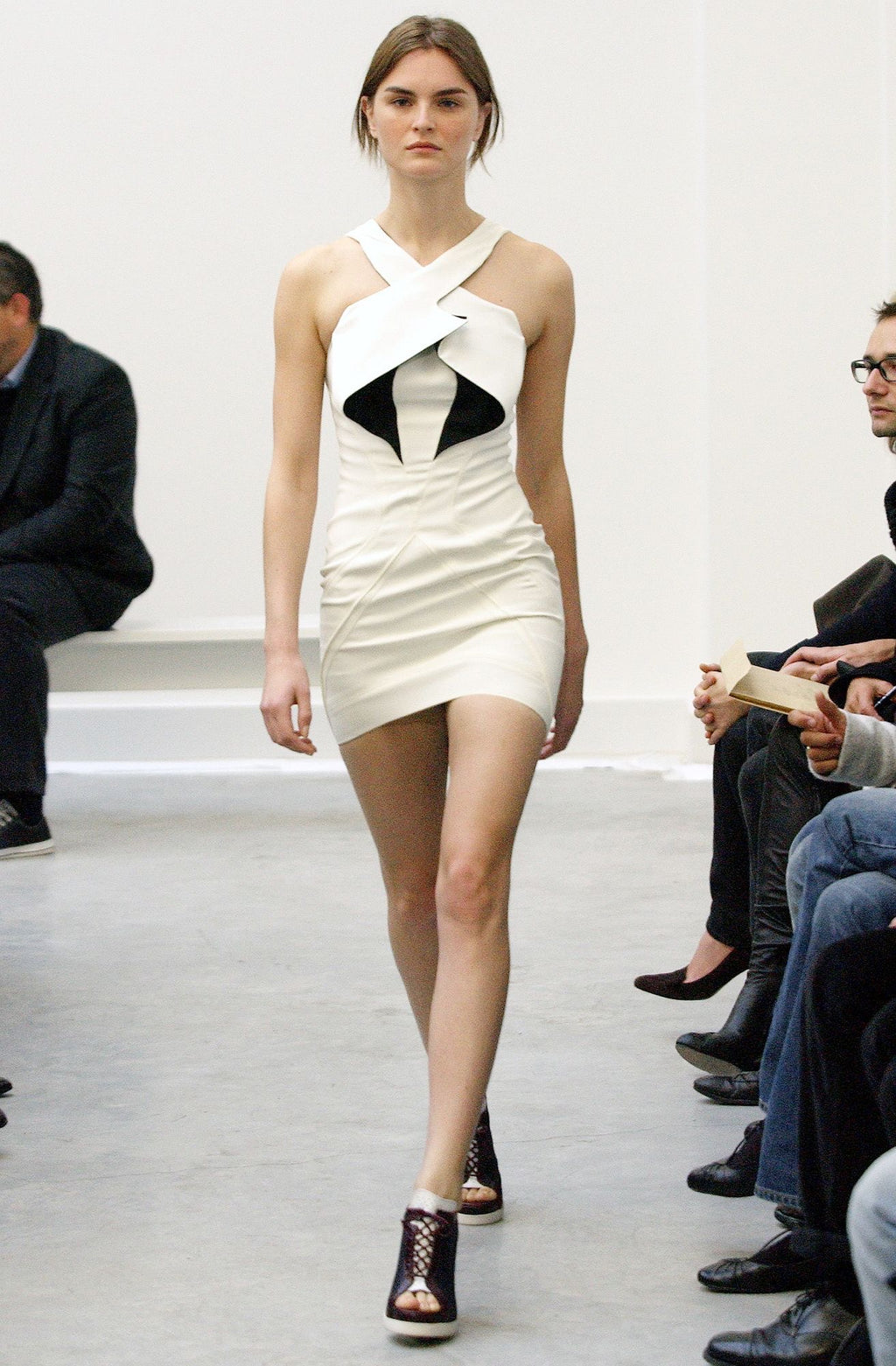 Balenciaga by Nicolas Ghesquière SS 2004 Cubist Color Block Mini Dress