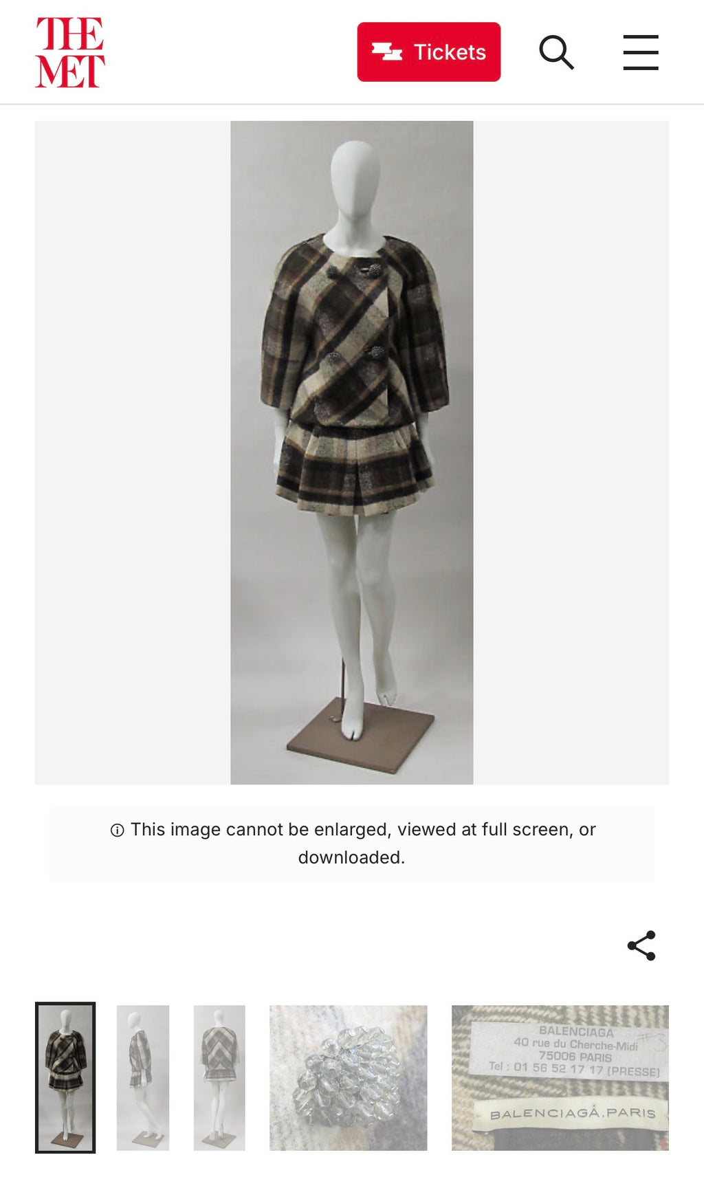 Balenciaga by Nicolas Ghesquière FW 2006 Tartan Riding Jacket
