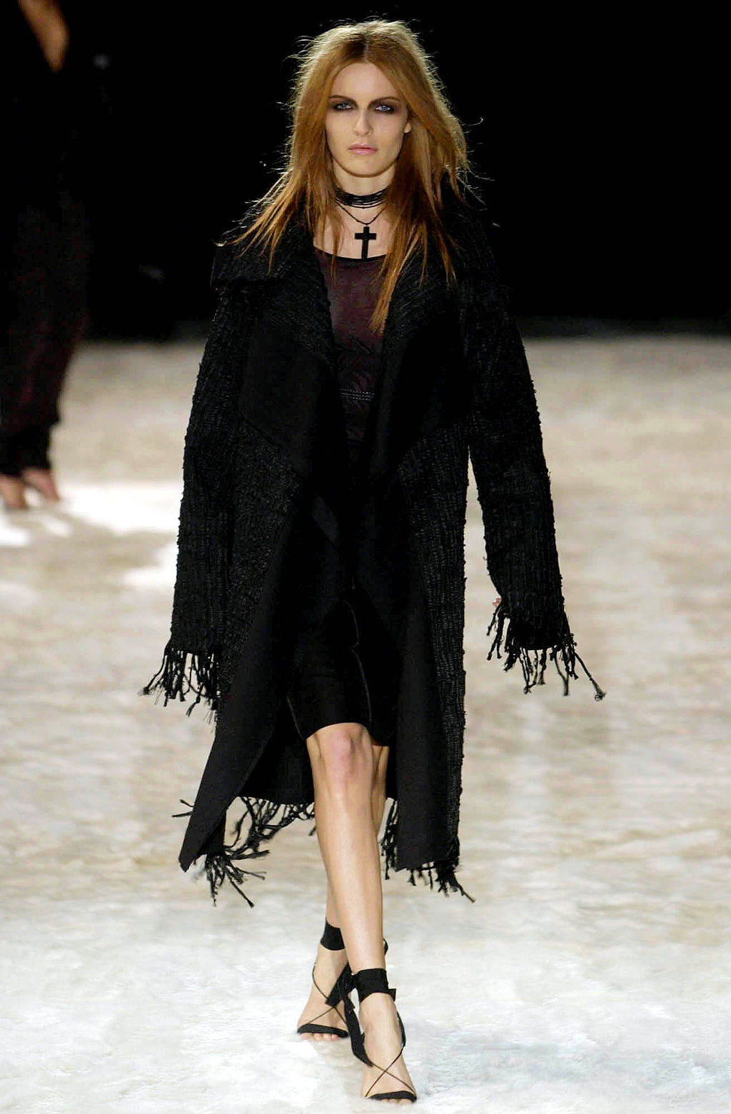 Gucci by Tom Ford FW 2002 Fringed Boucle Coat