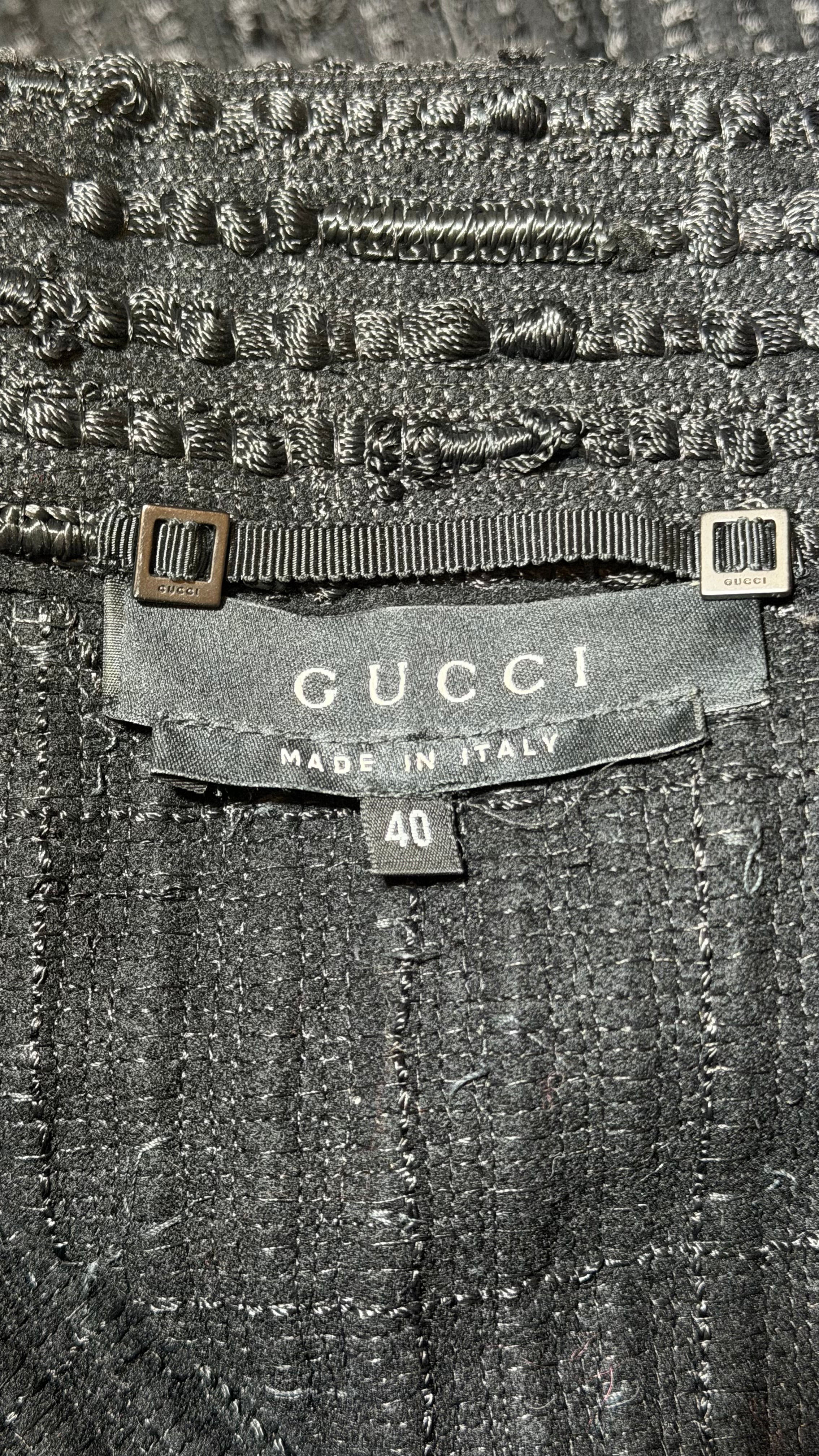 Gucci by Tom Ford FW 2002 Fringed Boucle Coat