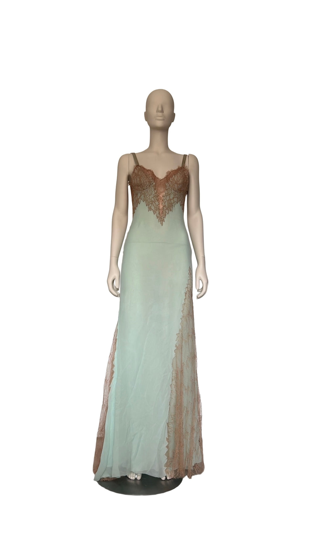 Versace SS 2003 Blue Lace Gown