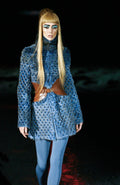 Alexander McQueen FW 2007 'In Memory of Elizabeth Howe, Salem, 1692" Blue Marmot Fur Coat