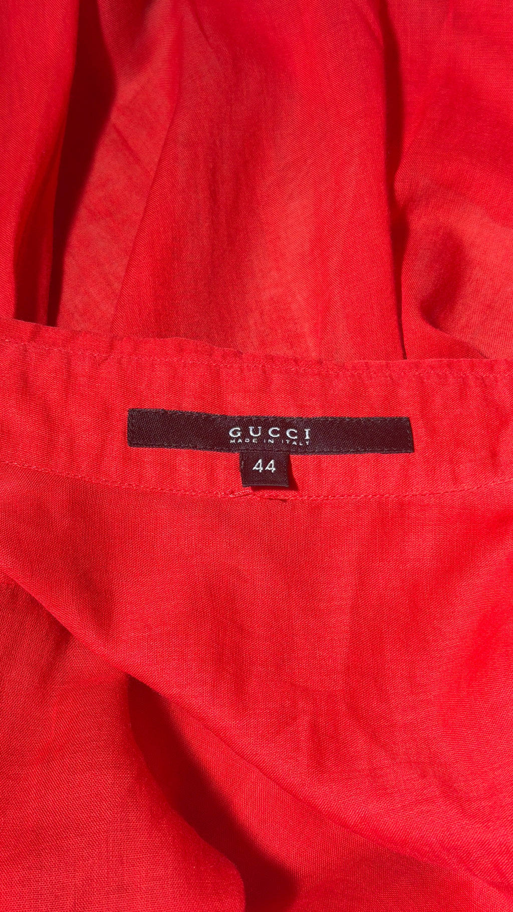 Tom Ford for Gucci 2004 Red Main Collection Batwing Shirt