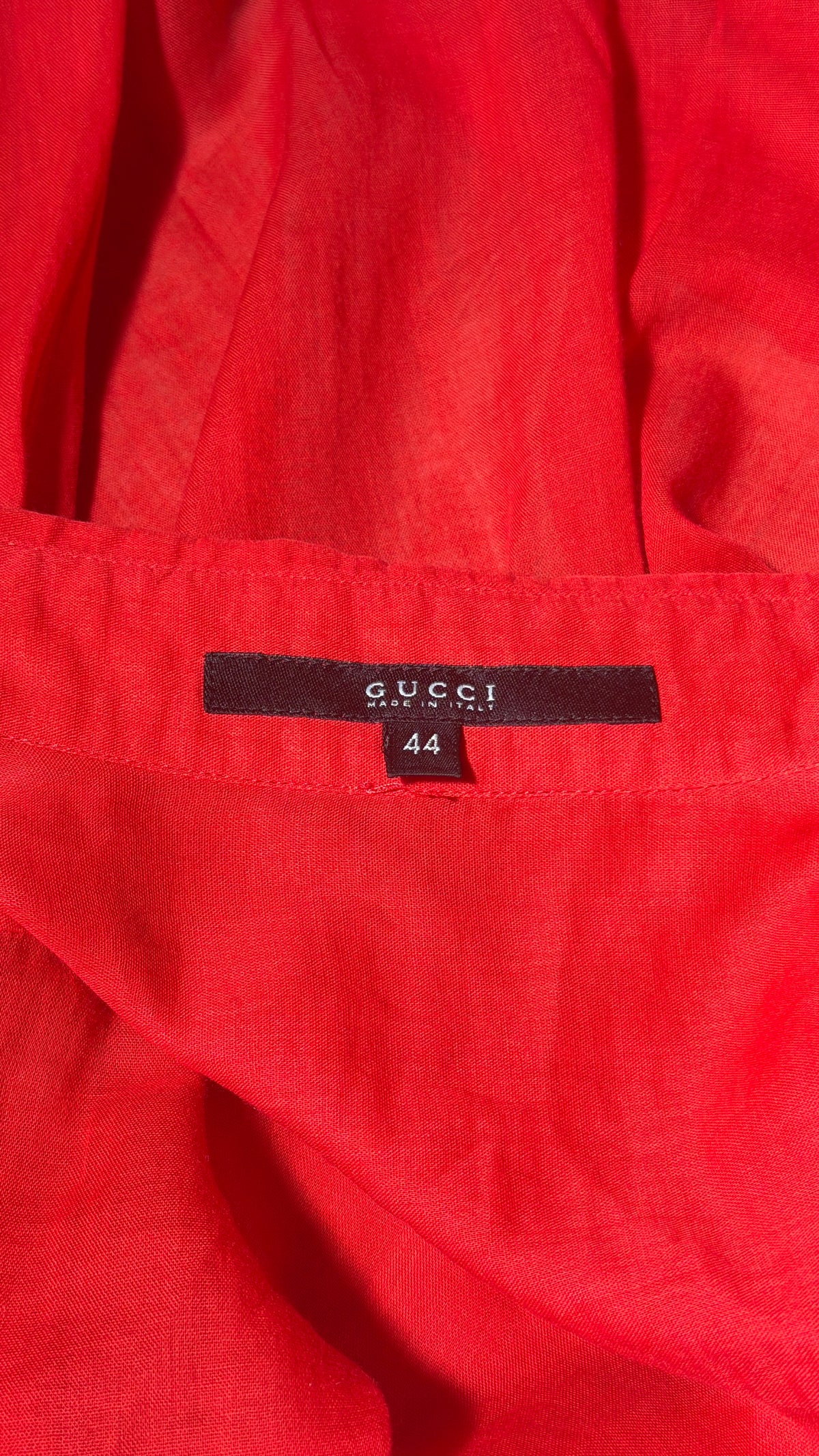 Tom Ford for Gucci 2004 Red Main Collection Batwing Shirt