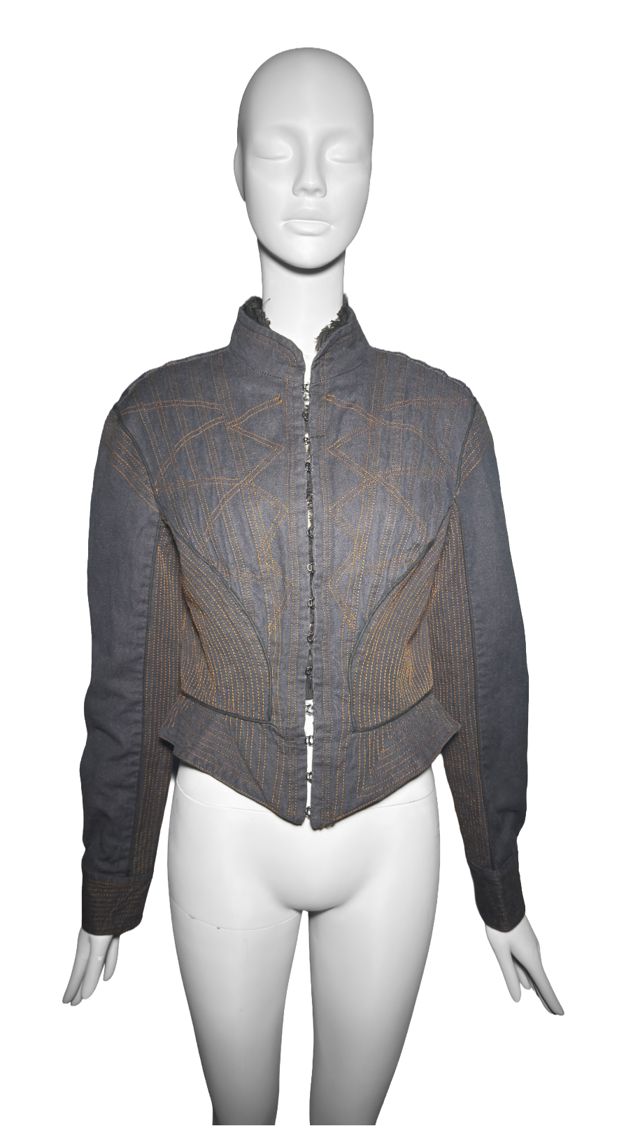 Alexander McQueen FW 2002 'Supercalifragilisticexpialidocious' Denim Corset Jacket