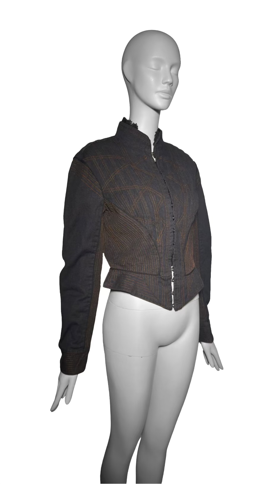 Alexander McQueen FW 2002 'Supercalifragilisticexpialidocious' Denim Corset Jacket