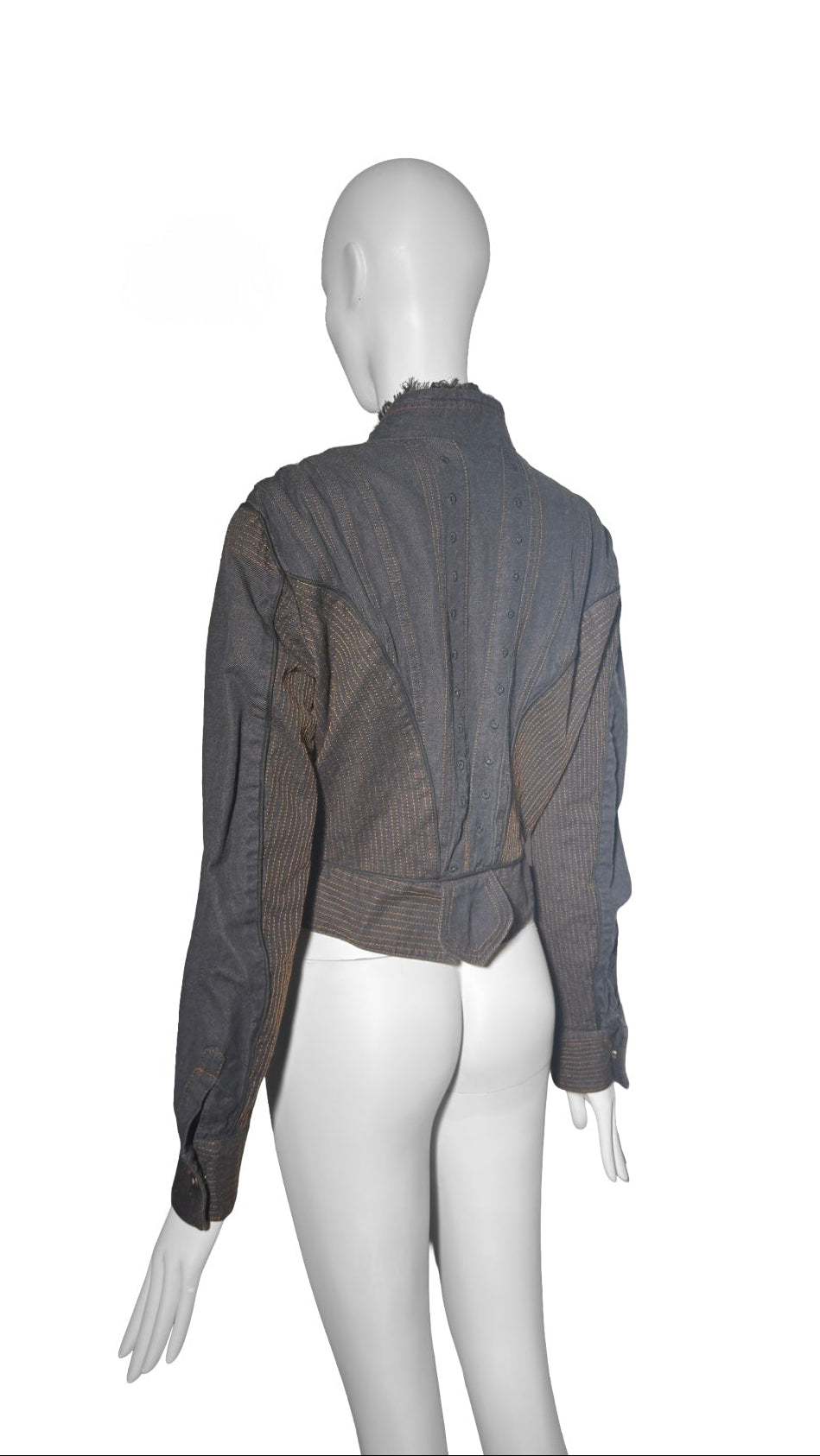 Alexander McQueen FW 2002 'Supercalifragilisticexpialidocious' Denim Corset Jacket