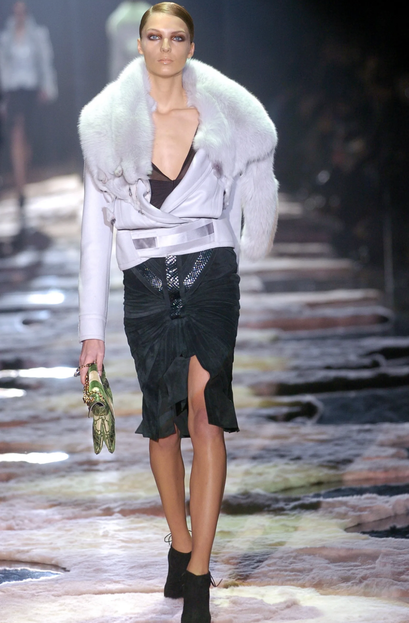 Gucci by Tom Ford FW 2004 Lilac Fox Fur Coat