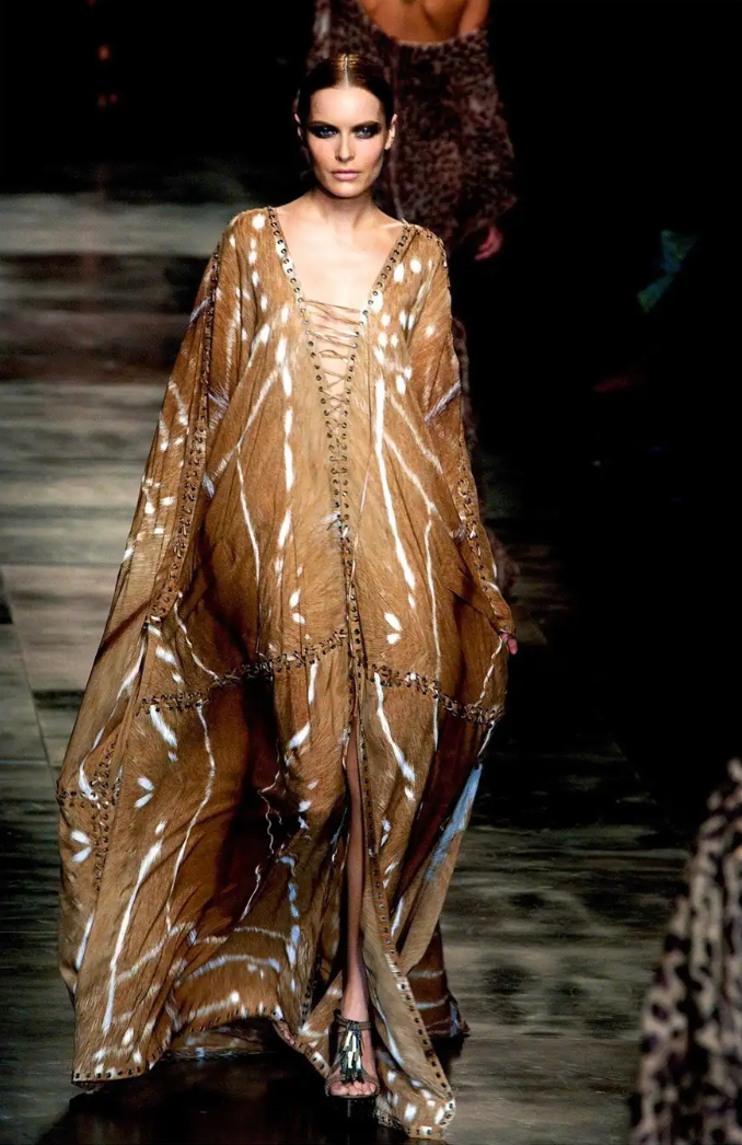Yves Saint Laurent SS 2002 Deer Print Skirt Set