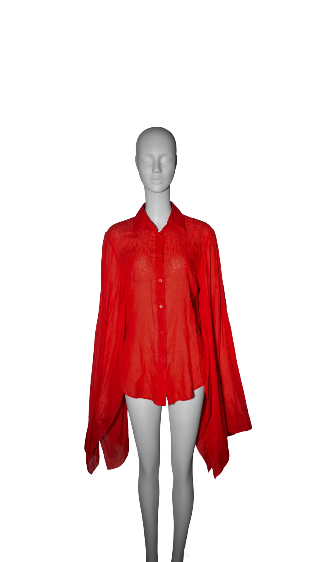 Tom Ford for Gucci 2004 Red Main Collection Batwing Shirt