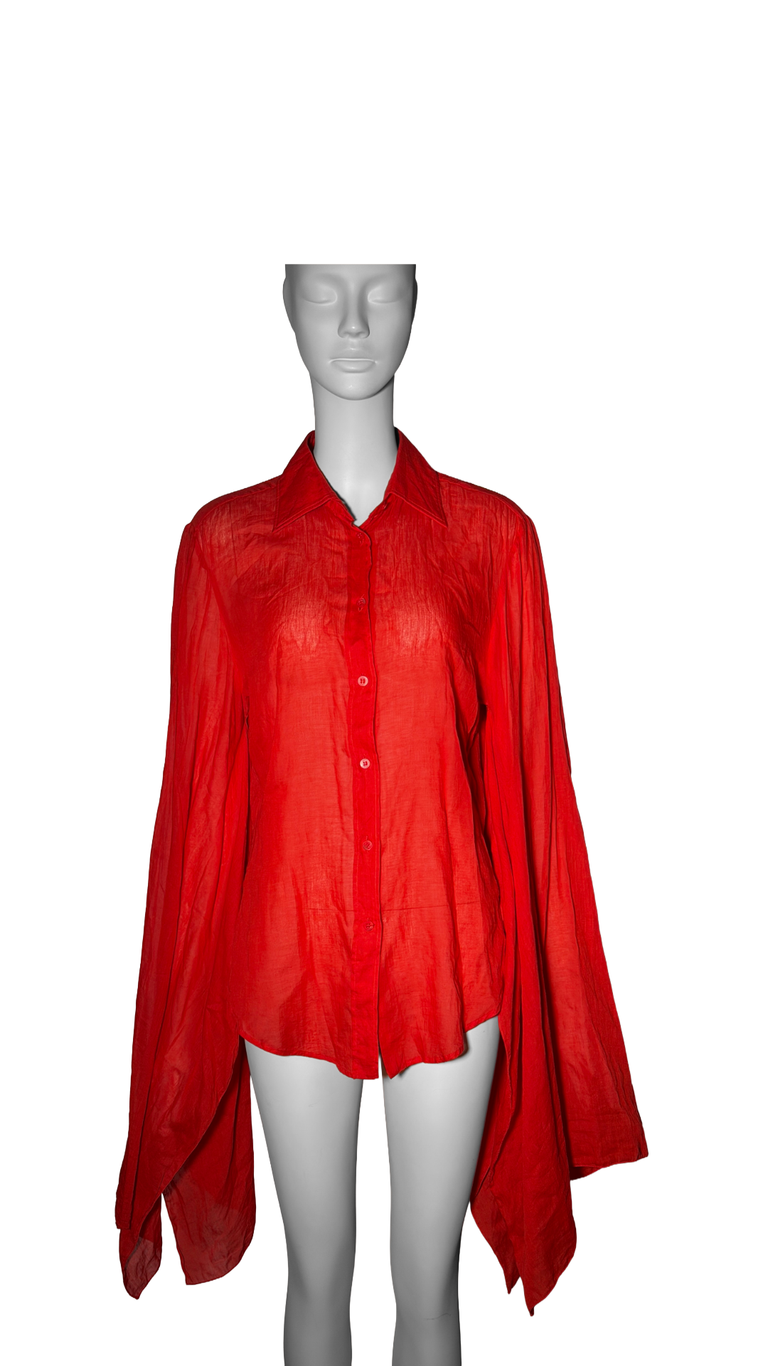 Tom Ford for Gucci 2004 Red Main Collection Batwing Shirt
